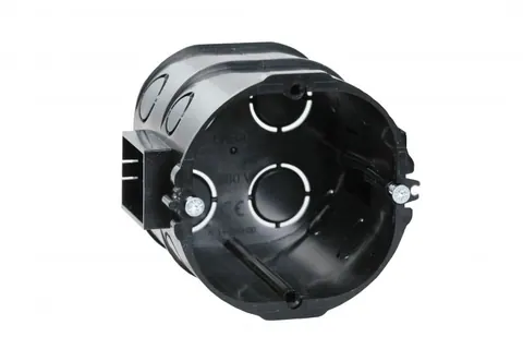 Inbouwdoos enkelvoudig, diepte 63 mm, zwart