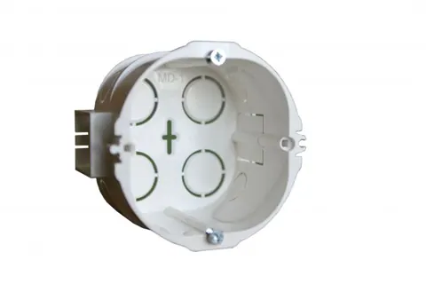 Inbouwdoos enkelvoudig, diepte 47 mm, wit
