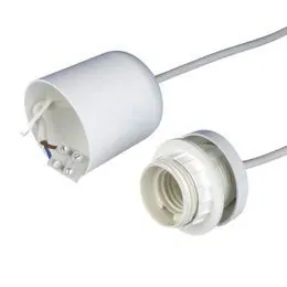 Pendel met lamphouder E27, 60 cm, wit