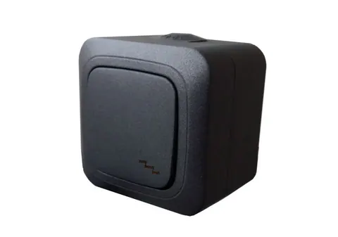 Opbouw wisselschakelaar IP44, zwart