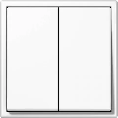 Serieschakelaar (2-voudig), wit mat, set van 10