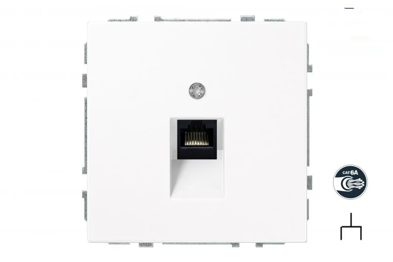 Netwerkaansluiting RJ45 CAT6a, wit mat