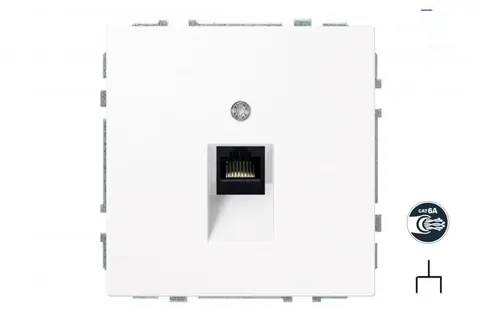 Netwerkaansluiting RJ45 CAT6a, wit mat