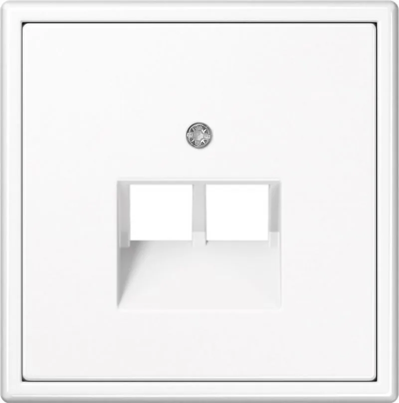 Afdekplaat 1x RJ45 keystone, wit mat
