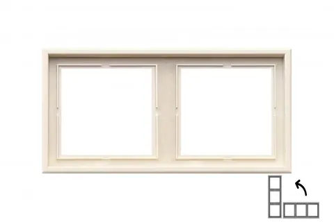 Afdekraam 2-voudig, zand mat
