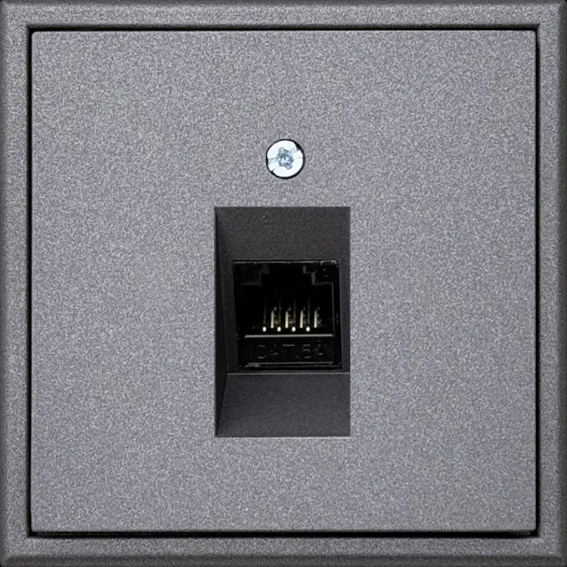 Netwerkaansluiting RJ45 CAT6a, zwart mat