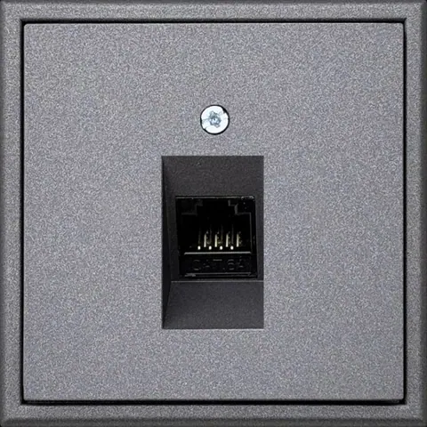 Netwerkaansluiting RJ45 CAT6a, zwart mat