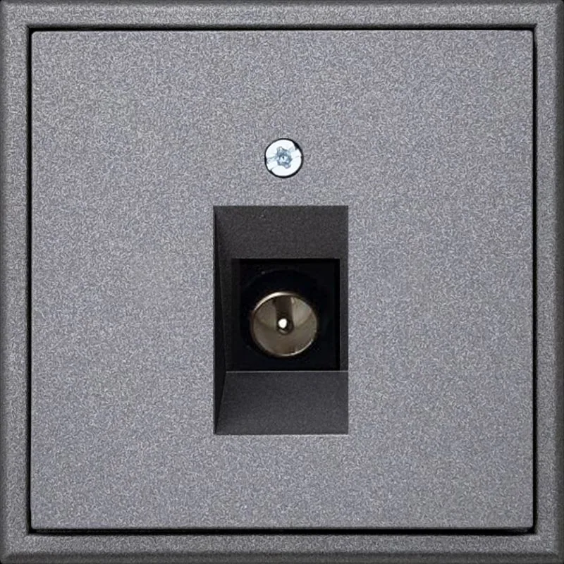 TV-aansluiting F-connector, zwart mat