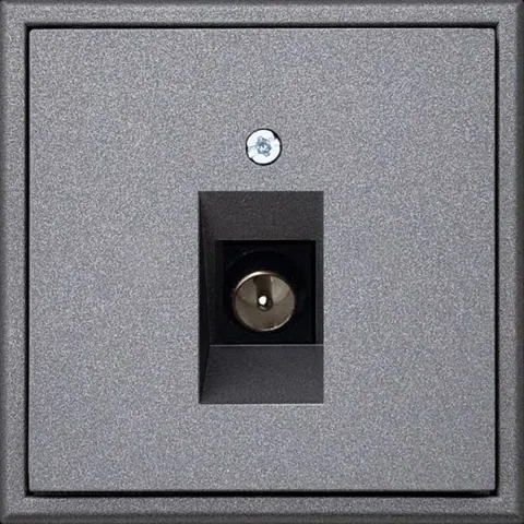 TV-aansluiting F-connector, zwart mat