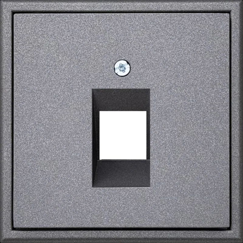 Afdekplaat 1x RJ45 keystone, zwart mat