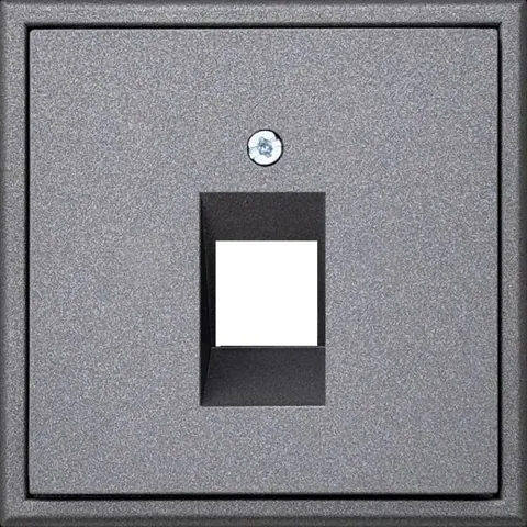 Afdekplaat 1x RJ45 keystone, zwart mat