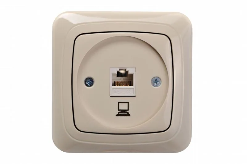 Netwerkaansluiting RJ45 CAT5e, zand