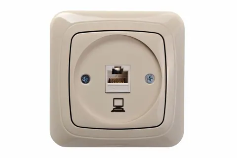 Netwerkaansluiting RJ45 CAT5e, zand