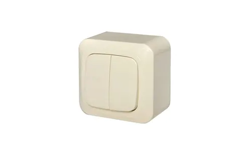 Opbouw serieschakelaar (2-voudig), zand