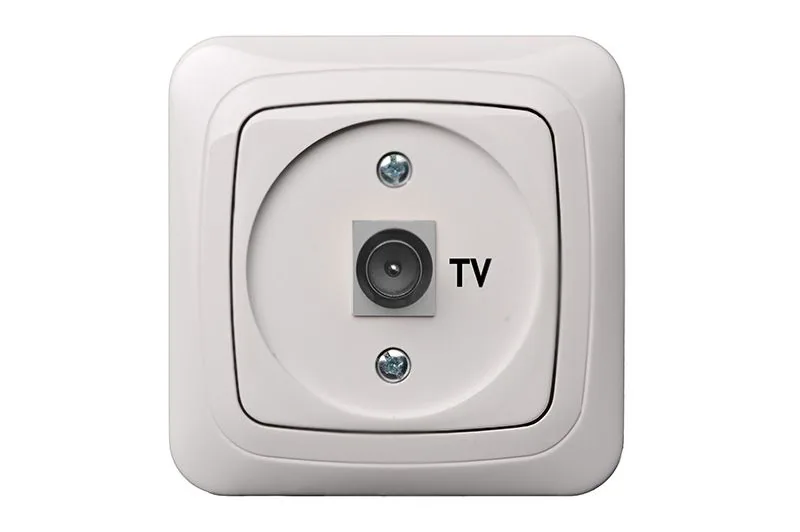 TV-aansluiting F-connector, wit