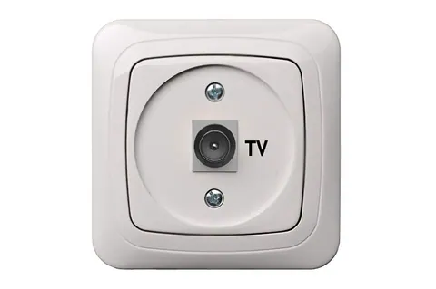TV-aansluiting 2x F-connector, wit