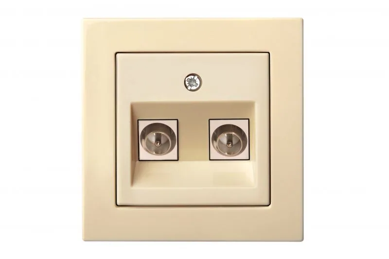 TV-aansluiting 2x F-connector, zand