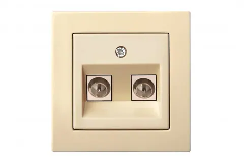 TV-aansluiting 2x F-connector, zand