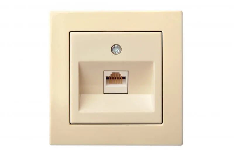 Network outlet RJ45 CAT6, sand