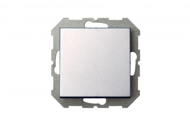 Enkelpolige schakelaar IP44, metallic