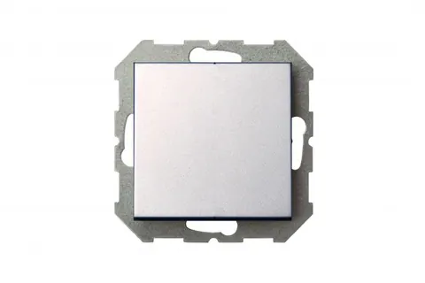 Enkelpolige schakelaar IP44, metallic