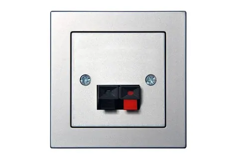 Luidsprekeraansluiting dubbel, metallic
