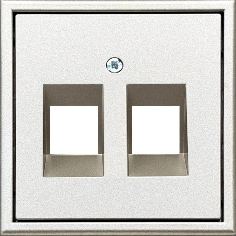 Afdekplaat 1x RJ45 keystone, metallic
