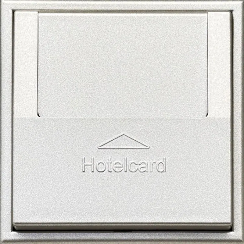 Hotelkaartschakelaar met pulsdrukker, antraciet