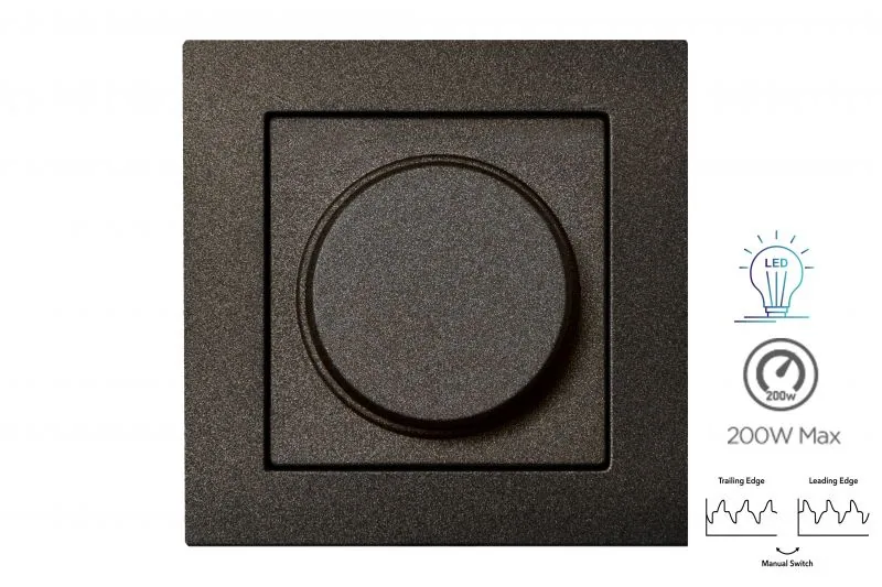 LED-drukdimmer 8-105W, antraciet