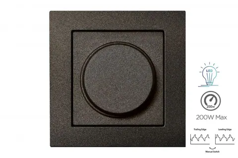 LED-drukdimmer 8-105W, antraciet