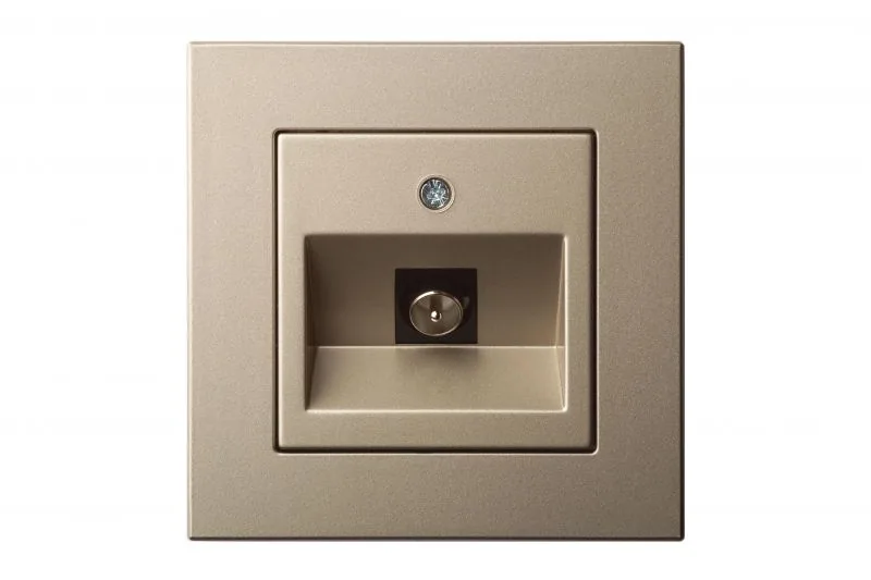 TV-aansluiting F-connector, champagne