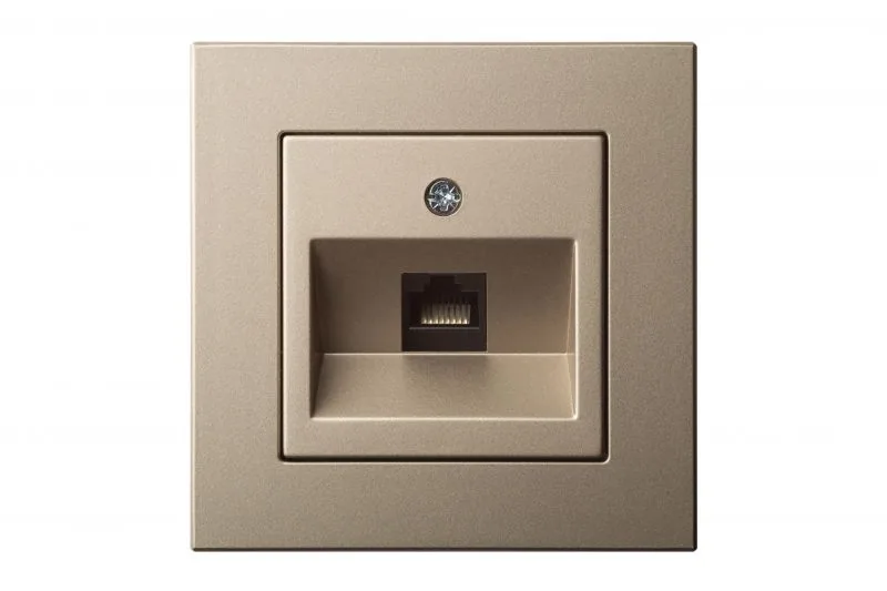 Netwerkaansluiting RJ45 CAT6, champagne