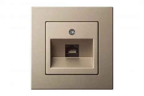 Netwerkaansluiting RJ45 CAT6, champagne