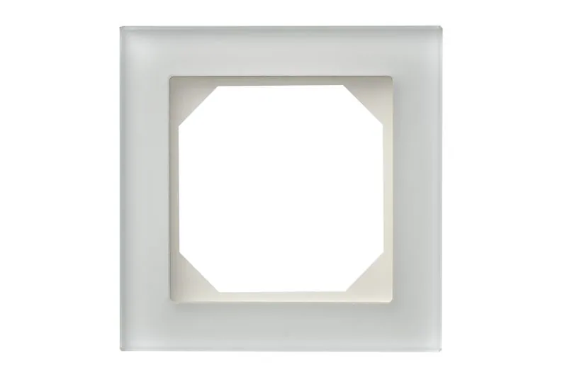 Afdekraam 1-voudig Classic, wit glas glanzend