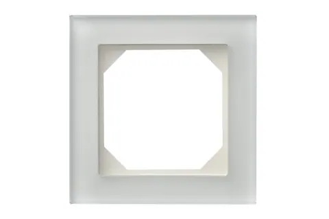 Afdekraam 1-voudig Classic, wit glas glanzend