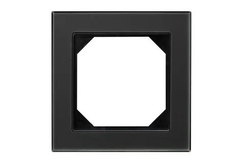 Afdekraam 1-voudig Classic, zwart glas mat