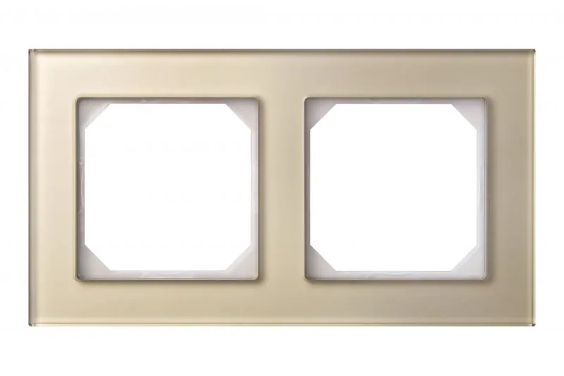 Afdekraam 2-voudig Classic, champagne glas glanzend