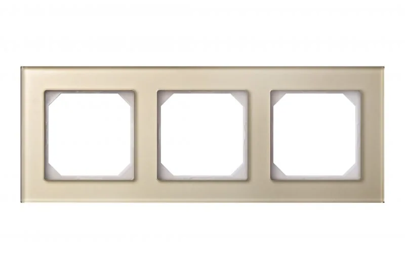 Afdekraam 3-voudig Classic, champagne glas glanzend