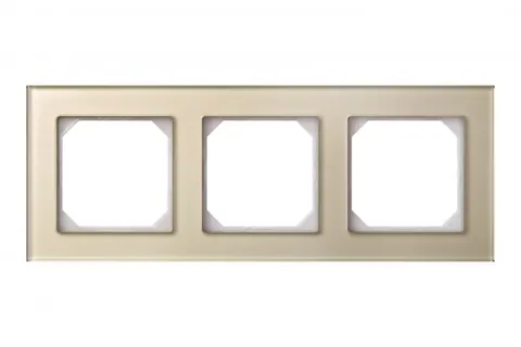 Afdekraam 3-voudig Classic, champagne glas glanzend