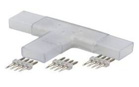 T-koppelstuk 230V-strip 4-polig (RGB)