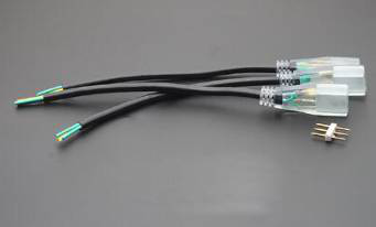 Aansluitkabel 230V-strip 3-polig 20cm (enkelzijdig)