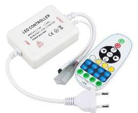 Dimcontroller 230V-strip 2CH, 23 toetsen (750W, kunststof)