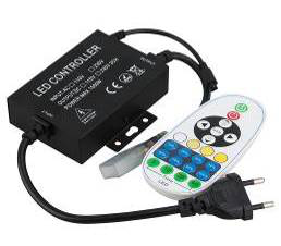 Dimcontroller 230V-strip 2CH, 23 toetsen (1500W, metaal)