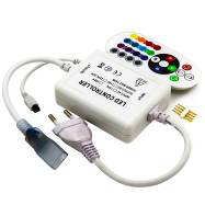 RGB-controller 230V-strip 3CH, 24 toetsen IR (750W)