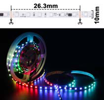 Adresseerbare LED-strip IC1903 RGB 60 leds/m 12/24V