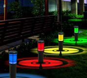 Solar tuinfakkel 0,5W warmwit/RGB