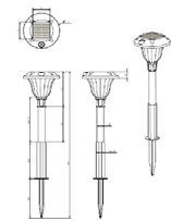 Solar priklamp 0,7W met PIR-sensor