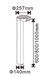 Solar pollerarmatuur 4,5W 80cm