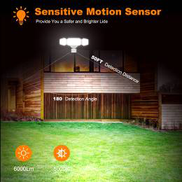 LED-wandlamp 50W met PIR-sensor (230V)
