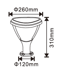 Solar pilaarlamp 4,5W